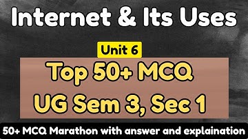 💻 SEC 1 Unit 6 – Internet and Its Uses | 50+ MCQs with Answers | Elementary Computer Applications