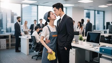 灰姑娘上班第一天被嘲笑窮酸，殊不知他是總裁的隱婚小嬌妻，總裁當眾親吻她的臉宣示主權，打臉眾人，替她撐腰！#灰姑娘霸總 #瑪麗蘇 #甜蜜 清洁工才是大小姐