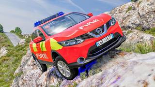 Realistic Car Cliff Drops #48 - BeamNG Drive Crashes | CrashBoomPunk