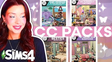 Each Room is a Different Pack Using CC in The Sims 4