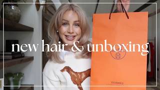 H&M HAUL & HERMES UNBOXING | NEW HAIR & EVERYDAY MAKEUP | WEEKLY VLOG |