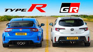 Toyota GR Corolla v Honda Civic Type R: DRAG RACE