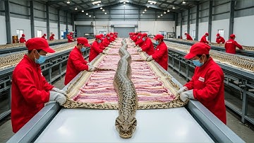 Massive Python Farm & Factory: How Thousands of Snakes are Processed