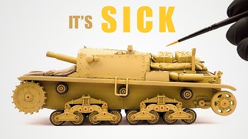 The Tamiya 1/35 Semovente is Sick! – First Paint & Highlights -Model Tank Painting