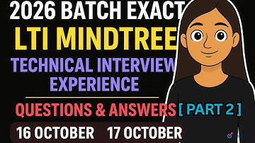 LIVE 17 October 2025 LTIMindtree Technical Interview | Full Technical Round Questions & Answers