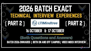 LIVE 17 October 2025 LTIMindtree Technical Interview | Full Technical Round Questions & Answers