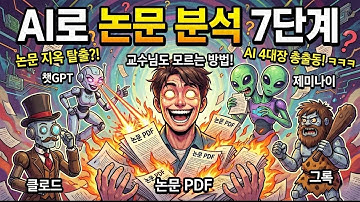 [Full] AI로 논문 씹어먹는 완벽한 7단계 프롬프트 (PDF 업로드 논문 분석 활용법) | Chat GPT vs Claude vs Gemini vs Grok