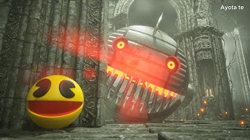 MS PACMAN & NEW RED PACMAN VS TWO YELLOW MONSTER PACMAN FIGHTING