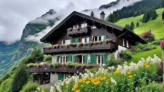 Rainy Walk in the Swiss Alps – This Swiss Village is Amazing!