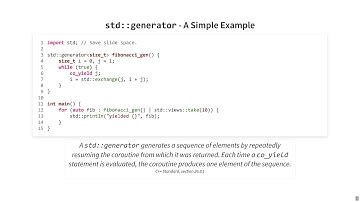 std::generator in C++23: When to use, and how to improve it - Johannes Kalmbach - C++ on Sea 2025