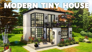 Modern Tiny House | Windenburg | Cozy Minimalist Home | No CC | ASMR Speed Build | The Sims 4