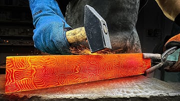 Layered Steel to Razor Sharp Cleaver | Ultimate Damascus Knife Forging