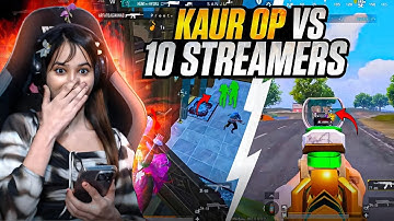 PRO STREAMERS😱V/s KAUR OP 🇮🇳NO.1 Girl Gamer |PURE CONQUEROR LOBBY | BGMI