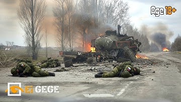 Brutal Attack!! Russian Armored Troops Column Wiped Out in Fierce Battle