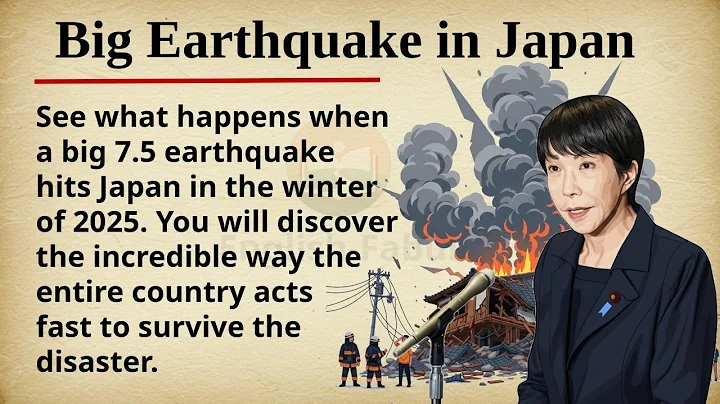 Earthquake in Japan || 🇯🇵🌍 Learn English Through Story Level 2 || Graded Reader 🎧