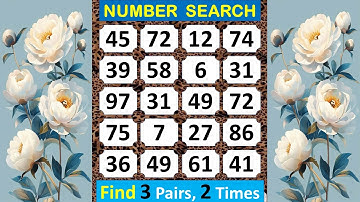 Number Search: How Good Is Your Presence Of Mind? #braingame #memory #puzzle #quiz #mindset  -#340