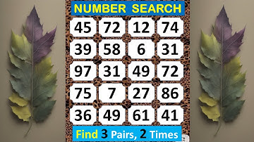 Number Search: Focus On  Presence Of Mind? #braingame #memory #puzzle #quiz #mindset #match  -#340