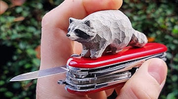 Whittle a 1x1 Raccoon | Step-By-Step Tutorial