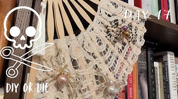 DIY or Die | Day 17: Spider Web Fan & Beaded Spiders! 🕷️ (with a surprise ending)