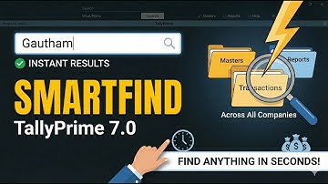Tally Prime 7.0 Smart Find🔥| Latest Feature Explained | Search Anything in Seconds!