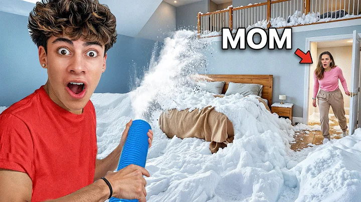 I Filled my Mom’s Bedroom With SNOW *Bad Idea*