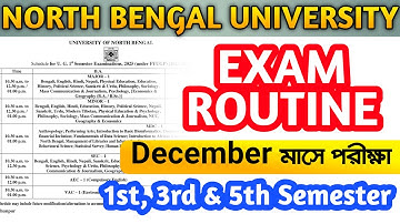 #NBU ODD Semester Exam ROUTINE✔ Exam Date