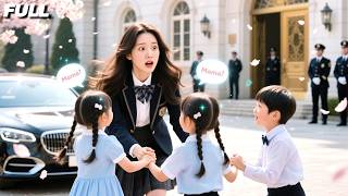Gadis itu dihentikan oleh tiga anak dan dipanggil 'Mama' begitu dia meninggalkan gerbang sekolah