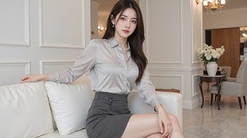 Professional Elegance — A Composed Silhouette in Grey Lines