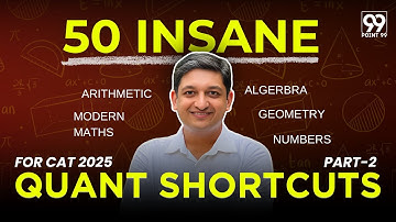 50 Insane Quant Shortcuts for CAT 2025 Part 2 | CAT 2025 Quant Most Important Questions | CAT 25