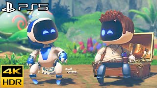 Astro Bot PS5 Part 13 - Uncharted Dude Raiding Level, 100% All Collectibles! Walkthrough [4K HDR]