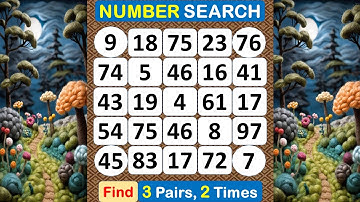 Number Search: Focus On Sound Brain Health?  #braingame #memory #puzzle #quiz #mindset #match  -#352