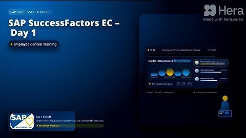 SAP SuccessFactors Employee Central Day 1
