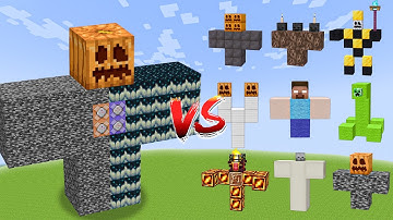 Herobrine, Mutant Warden, Bedrock Golem vs All Minecraft Bosses - Mob Battle