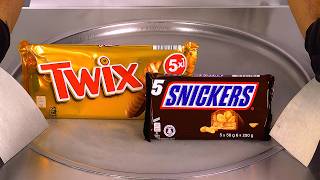 TWIX & SNICKERS — Ice Cream Rolls | ASMR