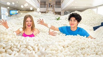 I FILLED MY ENTIRE HOUSE WITH PACKING PEANUTS!