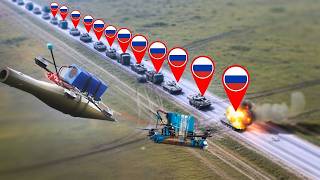Russian Shocked! Ukraine’s FPV Drones Obliterate Convoy Worth Tens of Millions of Dollars