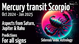 Mercury transit in Scorpio 2024 | Oct 29 | Vedic Astrology predictions #siderealastrology #scorpio