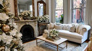 Boston Brownstone Christmas Home Tour 2025 with Heritage Decor and Modern Elegance Cozy Holiday