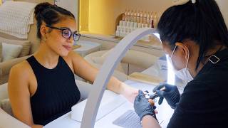 ASMR: Simple and Easy Nail Art Design at Bangkok Top Nail Spa!
