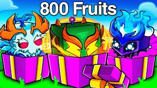 I Opened 800 Christmas Gifts in Blox Fruits!