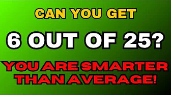 If You Get 5 Out Of 20 You Have INCREDIBLE MEMORY! General Knowledge Trivia