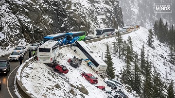 Icy Road Chaos Caught on Camera - Drivers Fighting Control (Part 6)
