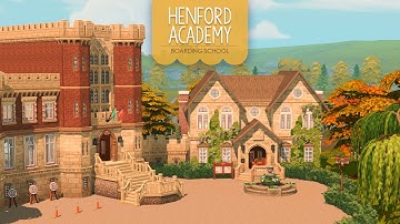 Building A Functional Boarding School in Henford on Bagley | The Sims 4 Stop Motion Build | NoCC