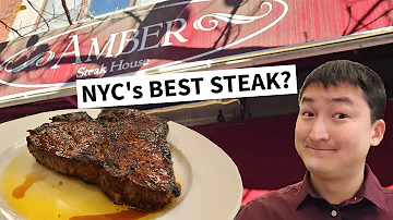 Is Brooklyn's Amber Steak House NYC's BEST STEAK? T-Bone Steak Review!