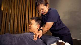 ASMR 🔥 Dia Memberikan Saya Pijat Seluruh Tubuh yang Intens untuk Tidur Nyenyak