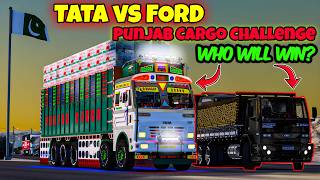 Indian Tata Truck in Pakistan! Punjab Cargo vs Ford Race!