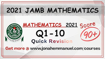 Mathematics JAMB 2021 Tutorial Past Questions and Answers | Maths JAMB Past Questions Revision #jamb