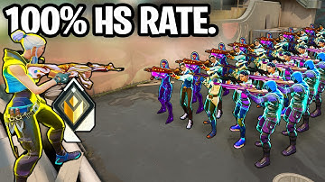 100% Headshot Rate VS 100 Bronze Players... (INSANE AIM)