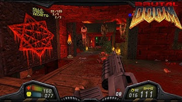 Brutal Doom v22 Test5 RC2 | Doom 2 Remake from Hell - Map05: Waste tunnels | 4K/60