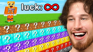 Minecraft but the ENTIRE WORLD is Lucky Blocks